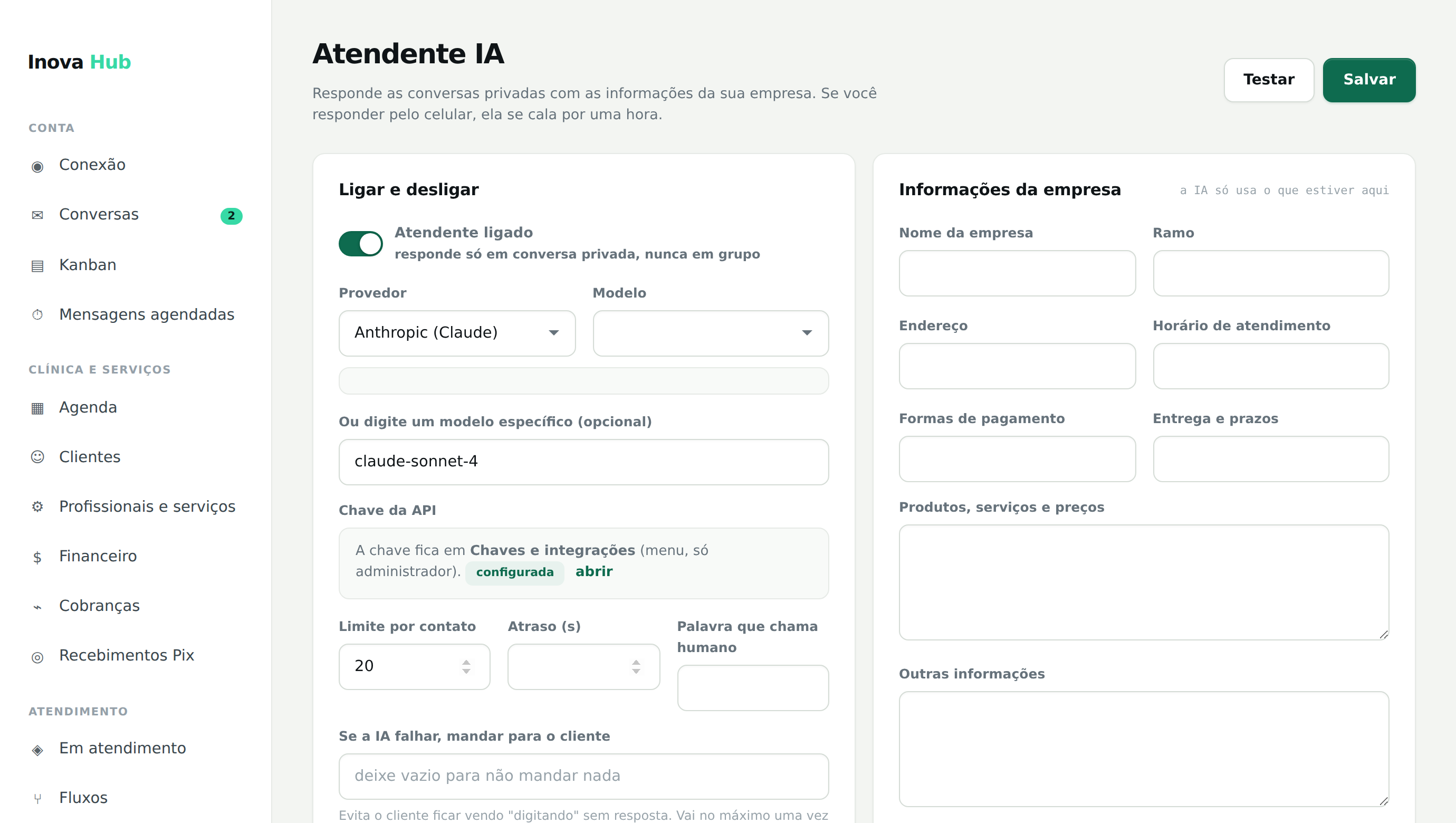 Atendente de IA